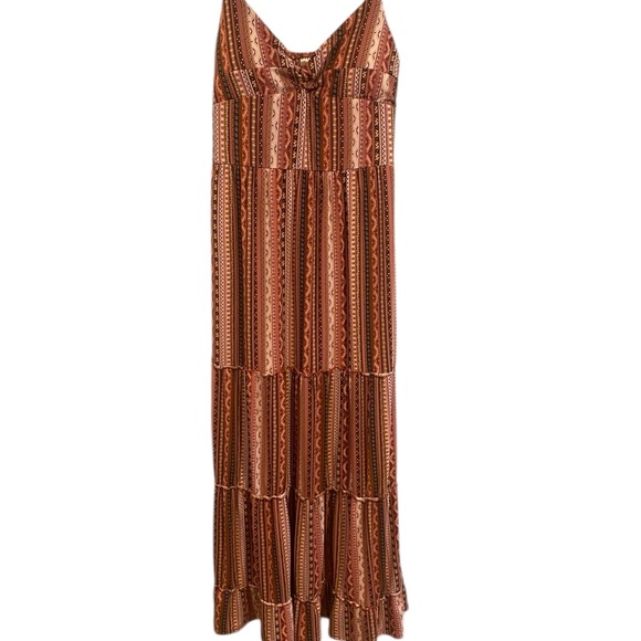 No Boundaries Pink and Brown Geometric Dress - Picture 2 of 10